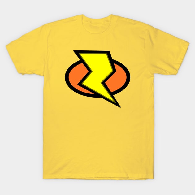 Lightning Bolt Logo - Orange T-Shirt by RD Doodles